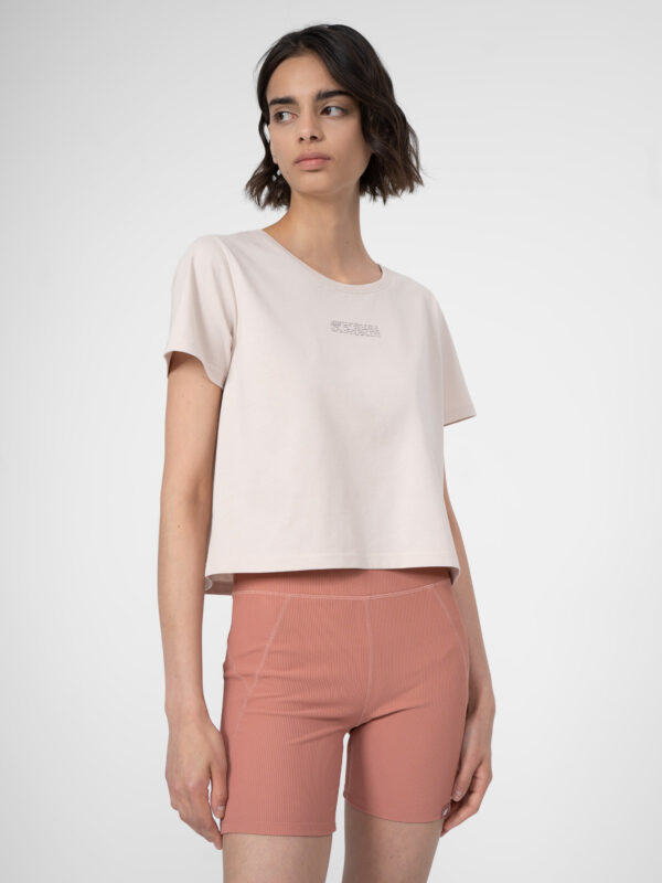 T-shirt Damski 4f - Beżowy, S A-Sport
