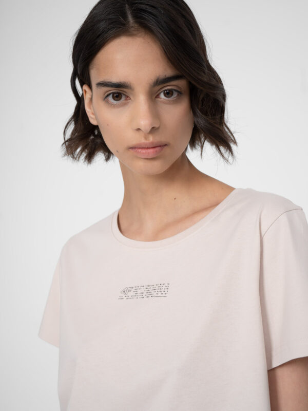 T-shirt Damski 4f - Beżowy, S A-Sport