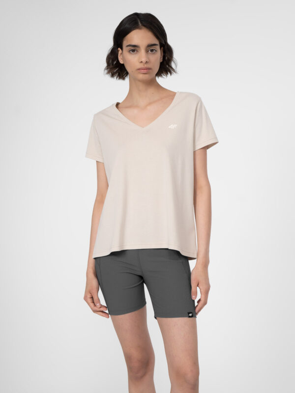 T-shirt Damski 4f - Beżowy, XS A-Sport