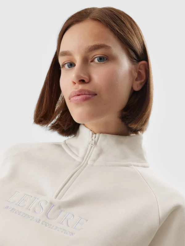 Damska Bluza Krótka 4f - Kremowy, XXL A-Sport