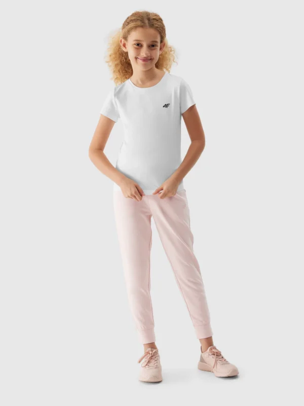 T-SHIRT GŁADKI DZIEWCZĘCY A-Sport