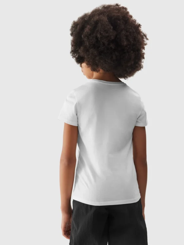 Koszulka T-Shirt Gładki Dziewczęcy 4f A-Sport
