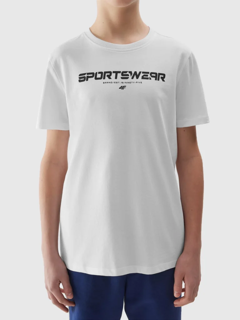 T-Shirt z Nadrukiem Chłopięcy 4f A-Sport