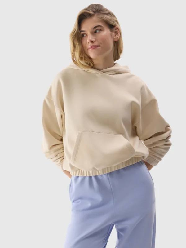 Bluza Dresowa Nierozpinana Z Kapturem Damska 4f A-Sport