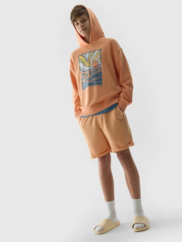 Bluza Dresowa Nierozpinana Z Kapturem Chłopięca 4F A-Sport
