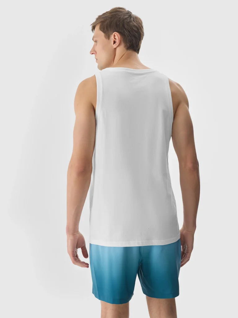 Tank Top Regular z Nadrukiem Męski 4F A-Sport