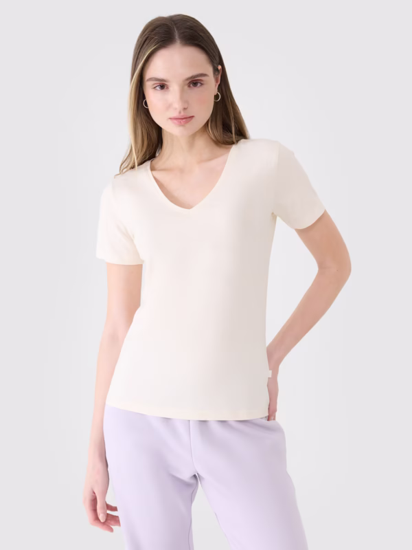 T-shirt slim gładki damski 4F A-Sport