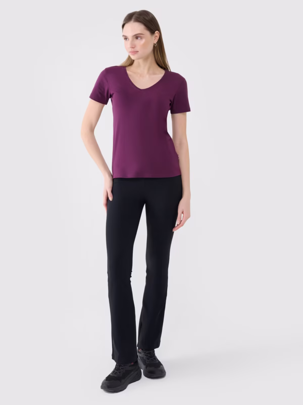T-shirt slim gładki damski 4F A-Sport