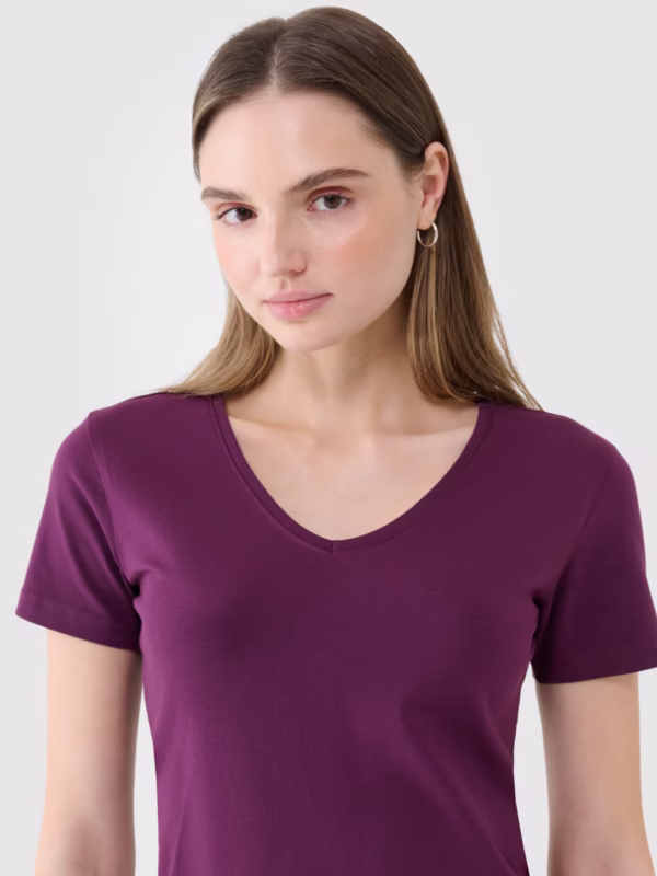T-shirt slim gładki damski 4F A-Sport