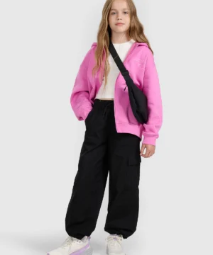 Spodnie casual cargo dziewczęce 4f A-Sport