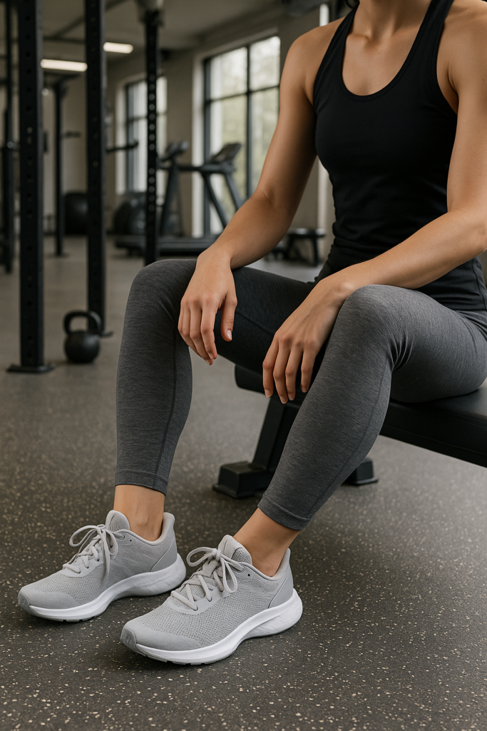 An image illustrating Buty sportowe damskie na siłownię – jakie wybrać do treningu i fitnessu