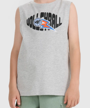 Koszulka bez rękawów loose z nadrukiem chłopięca A-Sport