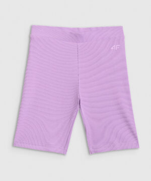 Krótkie leginsy z prążkowanego materiału dziewczęce 4F A-Sport
