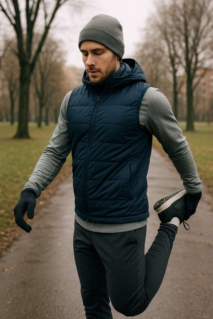 An image illustrating Trening na świeżym powietrzu – co ubrać, aby ćwiczyć komfortowo przez cały rok