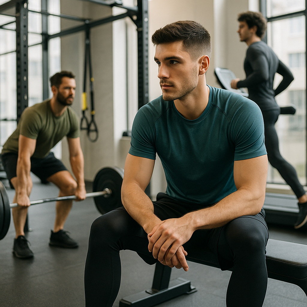 An image illustrating Ubrania na siłownię męskie – przewodnik 2026 dla początkujących i zaawansowanych