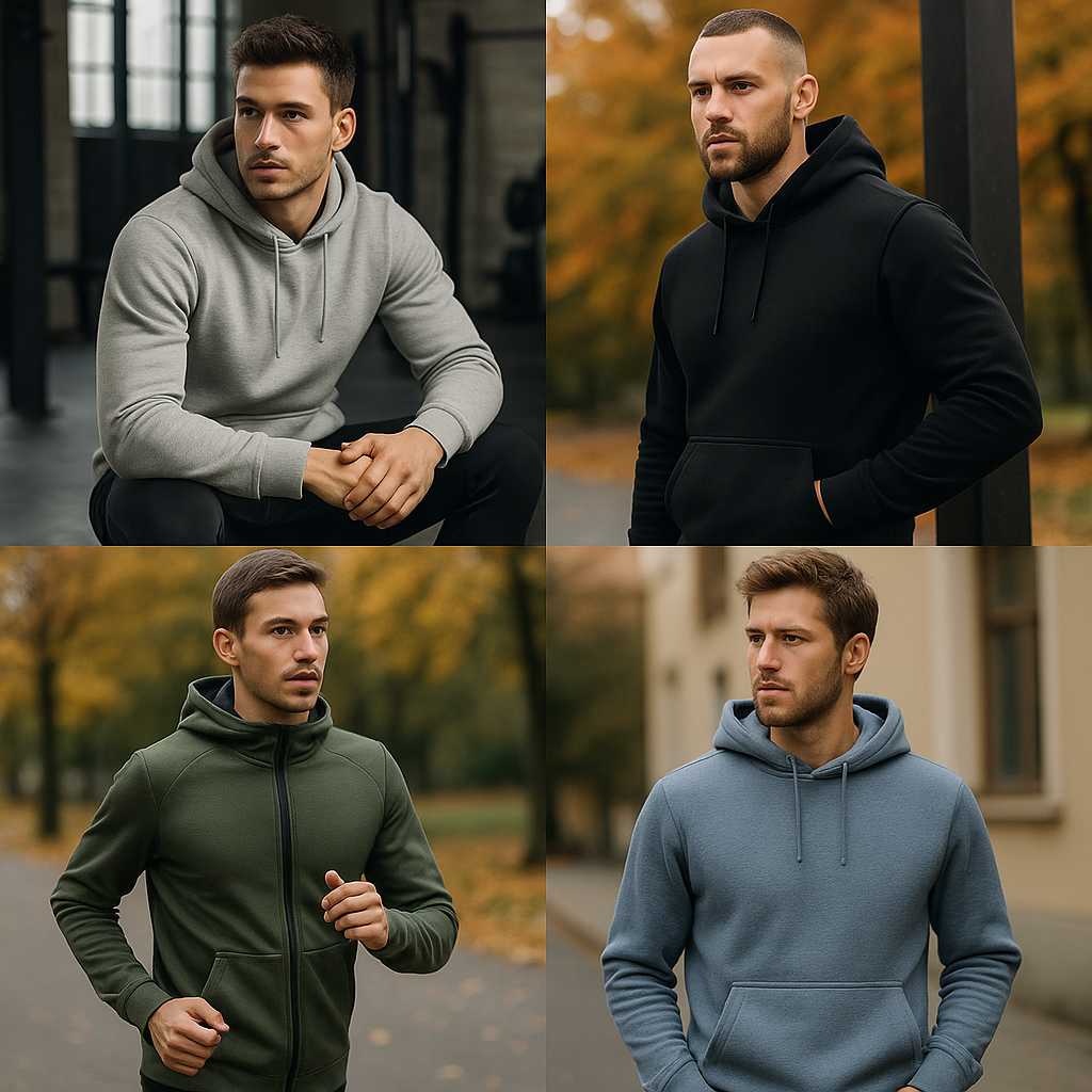 An image illustrating Bluzy męskie sportowe – jak wybrać idealny model na trening i na co dzień
