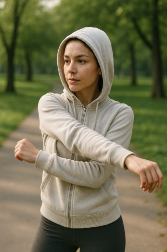 An image illustrating Bluzy sportowe damskie z kapturem na wiosnę jak wybrać idealny model na trening i na co dzień