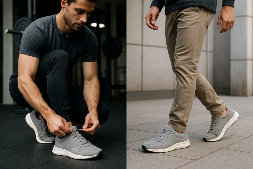 An image illustrating Buty sportowe męskie uniwersalne – ranking modeli na siłownię i na co dzień